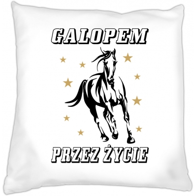 Poduszka z koniem Galopem przez życie